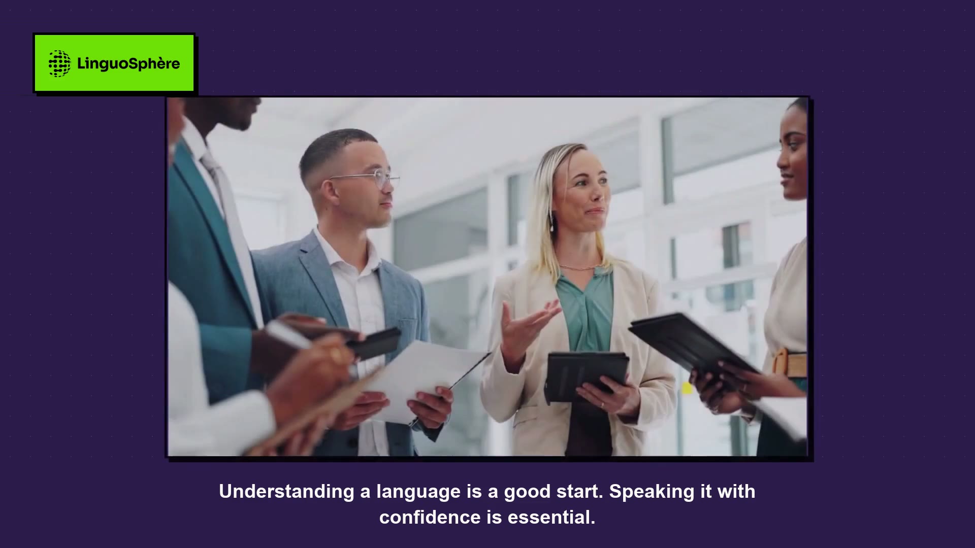 Vista previa de una simulación de conversación de LinguoSphère en un entorno sanitario